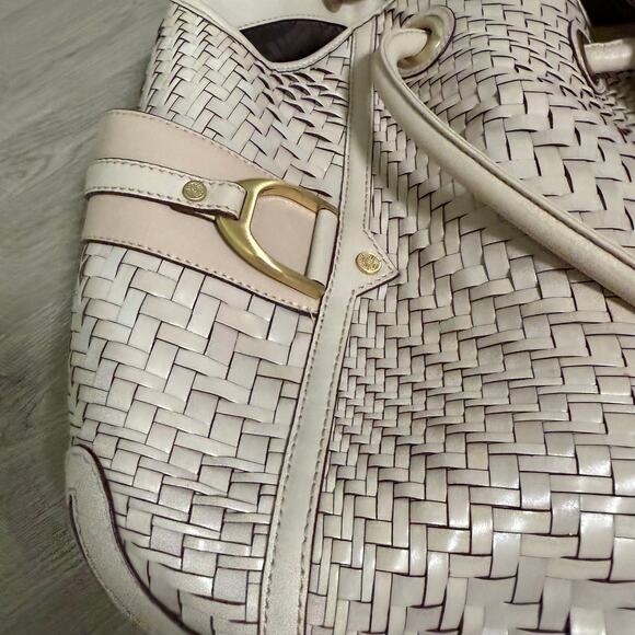 Cole Haan Genevieve Woven Denny Satchel Bag - Picture 3 of 14